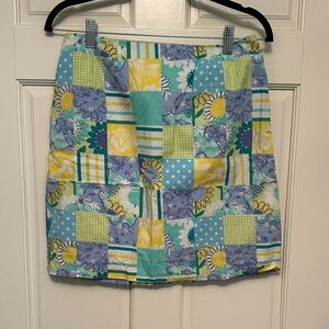 Lilly Pulitzer Colorful Patchwork Mini Skirt